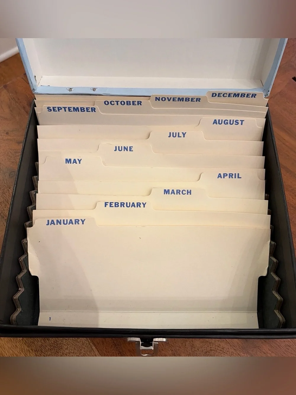Vintage First National Bank of Chicago Cancelled Check Box Skyline Organizer